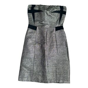 See By Chloe Metallic Strapless Bodycon Dress